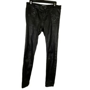 Current/Elliot black leather skinny jeans 29